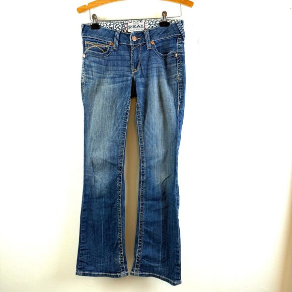 Ariat Denim - Ariat Denim Low Rise Boot Jeans Womens Size 27 SHORT Blue Cowgirl Western